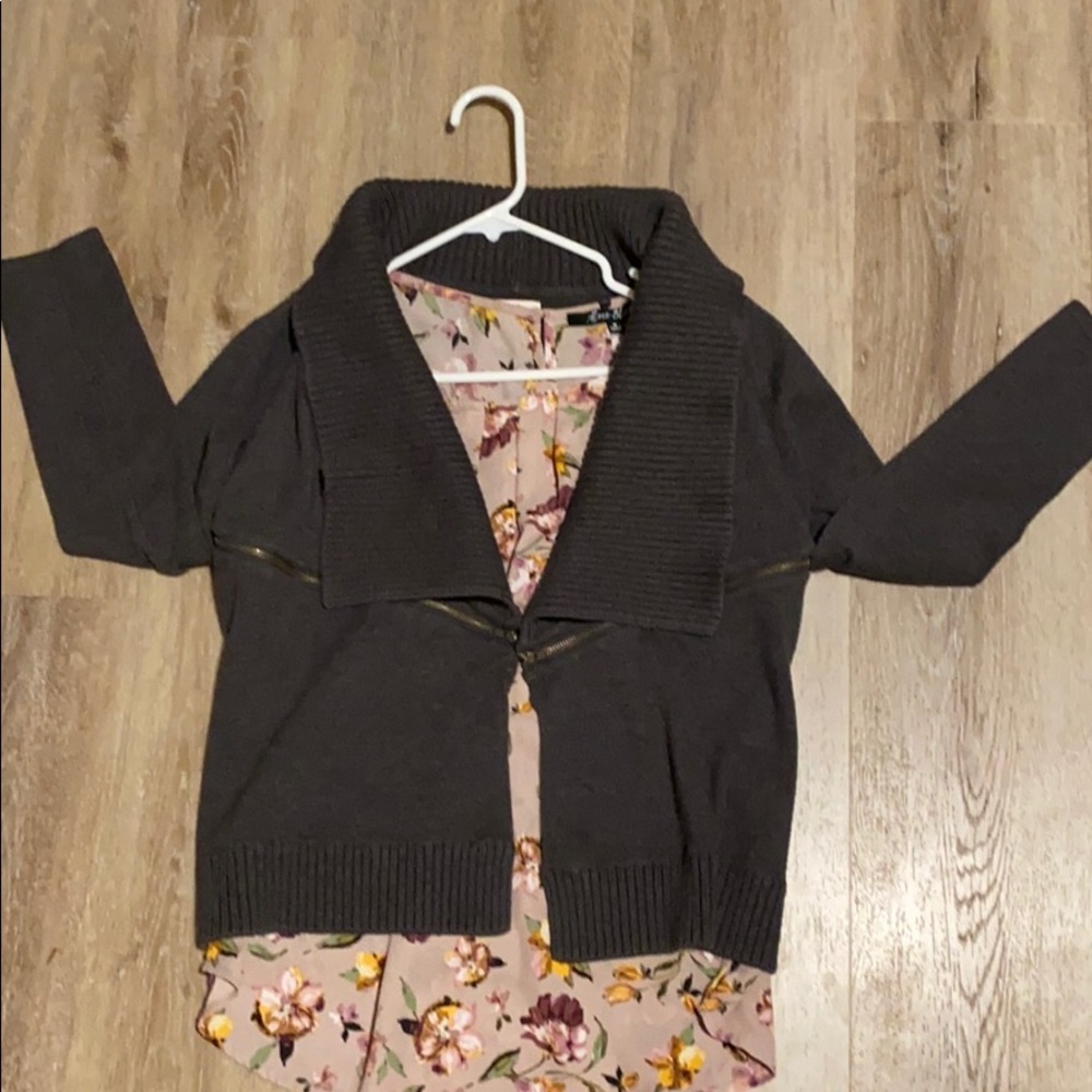 Pixely sweater cardigan